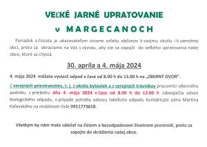 jarné upratovanie