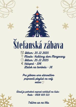 Štefanská zábava 2025 - pozvánka